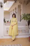 Ka 1241 Mal Chanderi With Beads Embroidery Work Kurti With Bottom Dupatta Wholesale Online